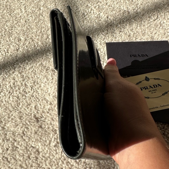 Prada Wallet - Spazzolato Portafoglio in Color Gray Smog with authenticity card - Picture 12 of 16